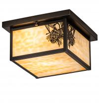 Luma-Spec Lighting 46268 - 12" Square Hyde Park Winter Pine Flushmount