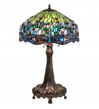Luma-Spec Lighting 47552 - 31" High Tiffany Hanginghead Dragonfly Table Lamp