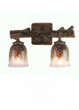 Luma-Spec Lighting 49521 - 16" Wide Pinecone 2 Light Hand Painted Wall Sconce