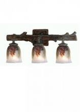 Luma-Spec Lighting 49525 - 23" Wide Pinecone 3 Light Hand Painted Vanity Light