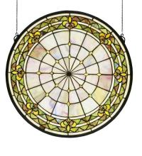 Luma-Spec Lighting 49840 - 21"W X 21"H Fleur-de-lis Medallion Stained Glass Window