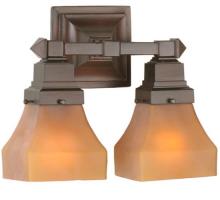 Luma-Spec Lighting 50361 - 13"W Bungalow Frosted Amber 2 LT Wall Sconce