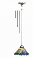 Luma-Spec Lighting 50399 - 12"W Tiffany Jeweled Peacock Pendant