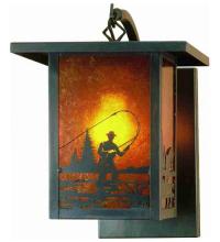 Luma-Spec Lighting 51653 - 9"W Hyde Park Fly Fishing Creek Curved Arm Wall Sconce