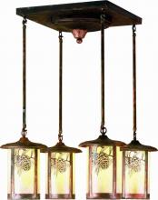 Luma-Spec Lighting 51762 - 21.5"W Fulton Winter Pine 4 LT Semi-Flushmount