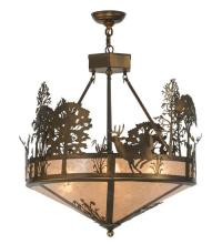 Luma-Spec Lighting 51853 - 26" Wide Deer through the Trees Inverted Pendant