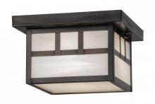 Luma-Spec Lighting 51890 - 10"Square Craftsman Brown Hyde Park Double Bar Mission Flush Mount