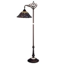 Luma-Spec Lighting 65840 - 61"H Tiffany Peacock Feather Bridge Arm Floor Lamp