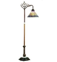 Luma-Spec Lighting 65841 - 60"H Tiffany Jeweled Peacock Bridge Arm Floor Lamp