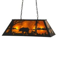 Luma-Spec Lighting 66368 - 33"L Bear at Lake Oblong Pendant