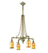 Luma-Spec Lighting 67330 - 26"W Craftsman Favrile 4 LT Chandelier