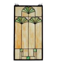 Luma-Spec Lighting 67787 - 11"W X 20"H Ginkgo Stained Glass Window