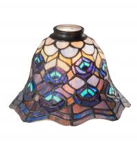 Luma-Spec Lighting 67837 - 8" Wide Tiffany Peacock Feather Shade