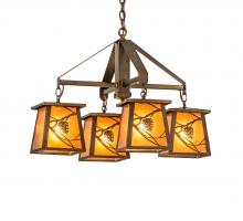 Luma-Spec Lighting 67987 - 28" Wide Whispering Pines 4 Light Chandelier