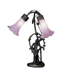 Luma-Spec Lighting 68596 - 17" High Pink Pond Lily 2 Light Trellis Girl Table Lamp