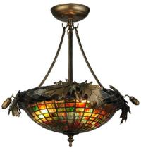 Luma-Spec Lighting 68649 - 15.5" Wide Greenbriar Oak Semi-Flushmount
