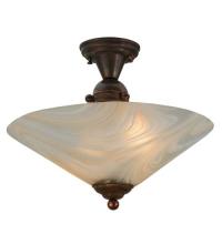 Luma-Spec Lighting 68692 - 18"W Deco Ball Blush Swirl Semi-Flushmount