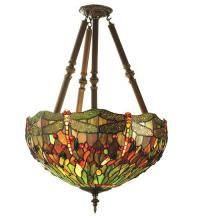 Luma-Spec Lighting 69271 - 22" Wide Tiffany Hanginghead Dragonfly Semi-Flushmount