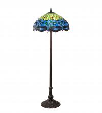 Luma-Spec Lighting 70021 - 62" High Tiffany Hanginghead Dragonfly Floor Lamp