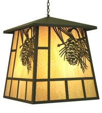 Luma-Spec Lighting 70142 - 30" Square Stillwater Winter Pine Lantern Pendant