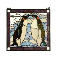 Luma-Spec Lighting 71599 - 19"W X 19.5"H Penguin Stained Glass Window