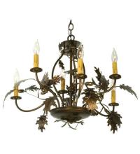 Luma-Spec Lighting 81244 - 28"W Oak Leaf & Acorn 6 LT Chandelier
