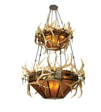 Luma-Spec Lighting 81332 - 68"W Antlers Elk 2 Tier Chandelier