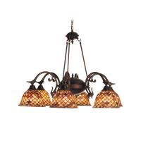 Luma-Spec Lighting 81860 - 32.5"W Tiffany Fishscale 6 LT Chandelier