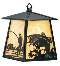 Luma-Spec Lighting 82641 - 8" Wide Fly Fishing Creek Bass Hanging Wall Sconce