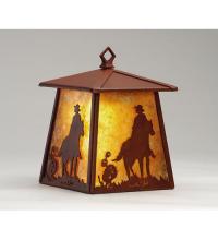 Luma-Spec Lighting 82662 - 7" Wide Cowboy and Horse Lantern Wall Sconce