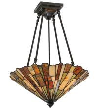 Luma-Spec Lighting 82749 - 17"W Delta Jadestone Semi-Flushmount