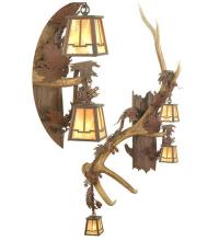 Luma-Spec Lighting 82834 - 46" Wide Antlers Elk 3 Light Wall Sconce