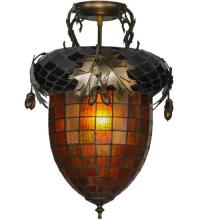Luma-Spec Lighting 98063 - 14" Wide Greenbriar Oak Flushmount