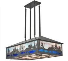 Luma-Spec Lighting 98675 - 36"L Moose at Lake Oblong Pendant