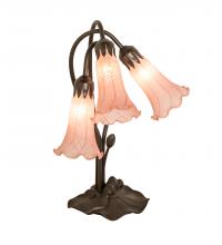 Luma-Spec Lighting 98715 - 16" High Pink Tiffany Pond Lily 3 Light Accent Lamp