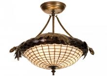 Luma-Spec Lighting 98965 - 14"W Greenbriar Oak Semi-Flushmount
