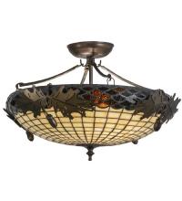 Luma-Spec Lighting 98966 - 19"W Greenbriar Oak Semi-Flushmount