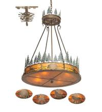 Luma-Spec Lighting 99769 - 38" Wide Wildlife at Pine Lake Inverted Pendant