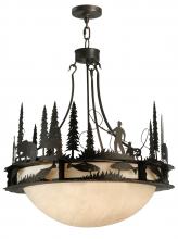 Luma-Spec Lighting 120160 - 32"W Fisherman Grizzly Bear Inverted Pendant