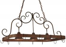 2nd Avenue Designs Blue 125092 - 46"L Elana 3 LT Pot Rack