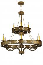 2nd Avenue Designs Blue 137956 - 37.5"W Byzantine 9 LT Two Tier Chandelier