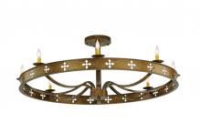 2nd Avenue Designs Blue 138435 - 48" Wide Byzantine 8 Light Semi-Flushmount