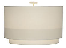 Luma-Spec Lighting 152504 - 44"W Cilindro White 2 Tier Textrene Flushmount