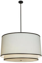 Luma-Spec Lighting 153491 - 48"W Cilindro White 2 Tier Textrene Pendant