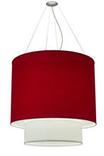 Luma-Spec Lighting 170480 - 34"W Cilindro Two Tier Textrene Pendant