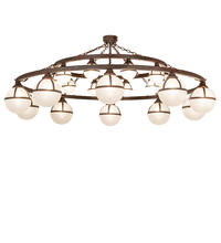 Luma-Spec Lighting 200284 - 84" Wide Bola Tavern 20 Light Two Tier Chandelier