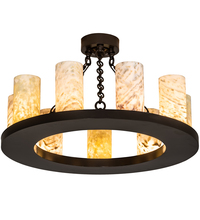 Luma-Spec Lighting 213472 - 30" Wide Loxley 9 Light Semi-Flushmount