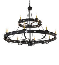 2nd Avenue Designs Blue 247188 - 60" Wide Byzantine 12 Light Two Tier Chandelier