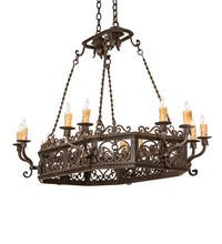 2nd Avenue Designs Blue 250747 - 50" Long Conques 12 Light Chandelier