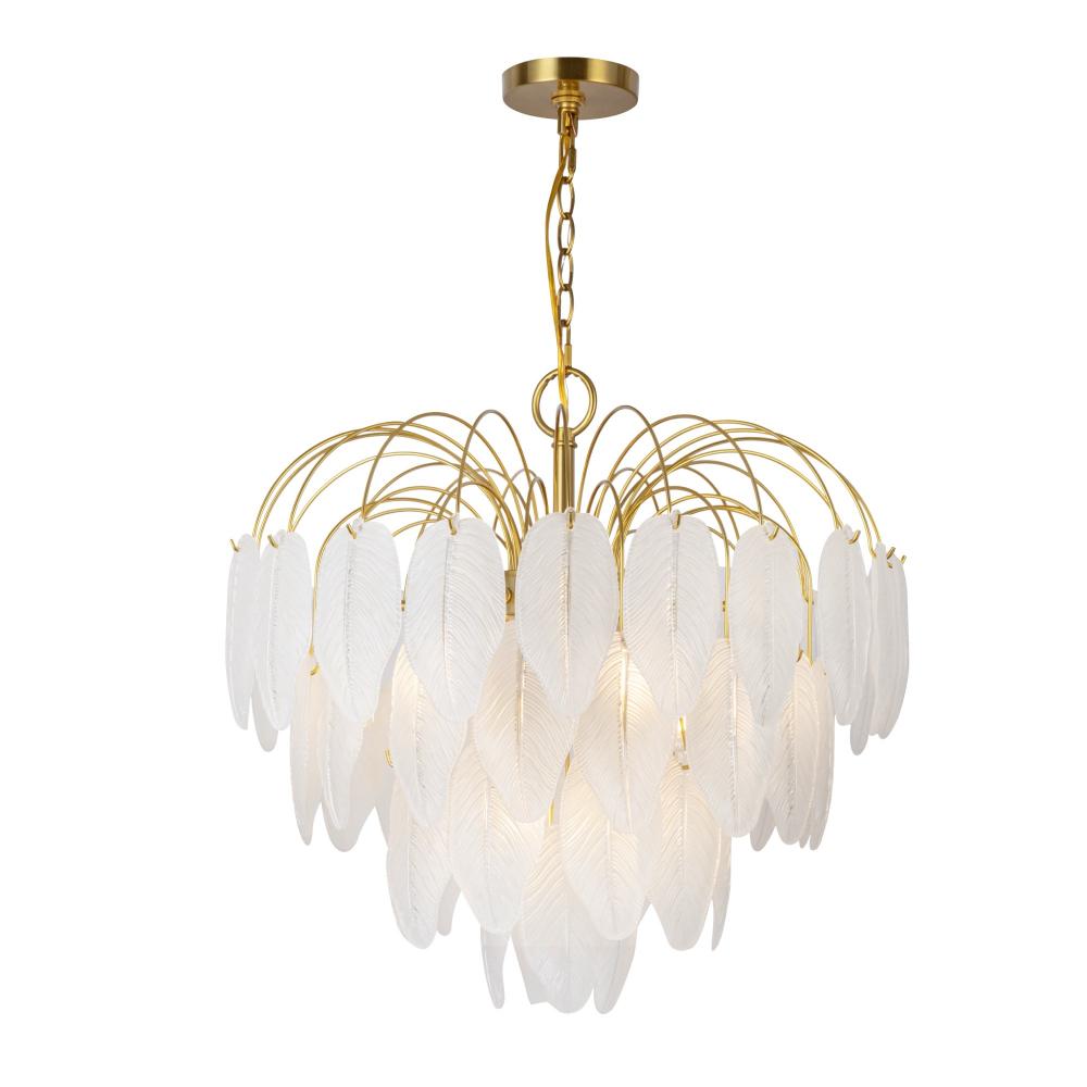Alessia Collection 10-Light Chandelier Brushed Brass